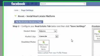 Roost Social Real Estate Application for Facebook Setup