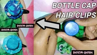 Easy Diy Plastic Bottle cap Hair Clips Making | How to make a mini hat | bottle cap recycling Idea 💡