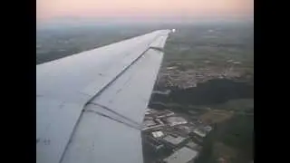 MD-80 SAS Landing in Frankfurt -funny flight attendant announcement