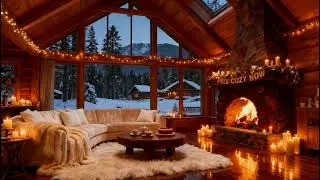 Cozy Cabin Fireplace Ambience | Soothing Crackling Sounds & Candlelight Short