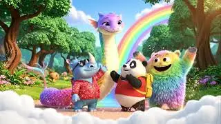 Join Bibo the Rhino and Bao the Panda Save the Rainbow Serpent - Magical Monster Adventure for Kids