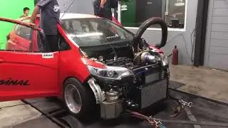Jazz GK L15 Turbo Test Dyno 740HP!!