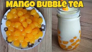 Mango Bubble Tea/ Homemade Mango Tapioca Pearls/ Przepis na Bubble Tea Mango
