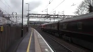 DB Cargo Class 66, 66017, Royal Train Coaches, 5Z50 passing Rugeley Trent Valley (3rd December 2018)