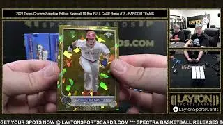2022 Topps Chrome Sapphire Edition Baseball 10 Box FULL CASE Break #18   RANDOM TEAMS