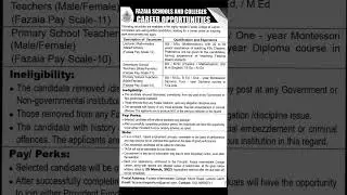 Jobs in Fazaia School and Colleges | Latest Jobs in Pakistan Today | Jobbypk