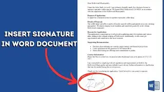 How to insert signature in word document