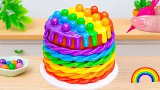 How to Make Rainbow Cake Recipe With Chocolate | Stunning Rainbow Cake Decoration Ideas