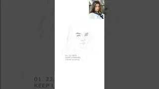keep drawing Day1853【keep learning what U like】face figure drawing painting #Shorts #sketch#portrait