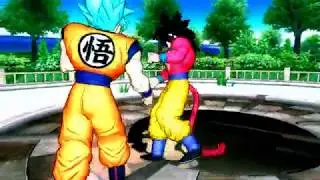 MMD~Dragon Ball What If: SSJGodSSJ Goku Vs SSJ4 Goku