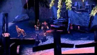 Dog flying around - Dragon Age Awakening broken cutscene.