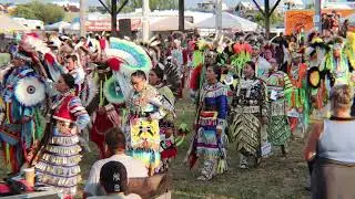 White Bear Powwow 2019 Saturday Evening Grand Entry Iron Swing Singers