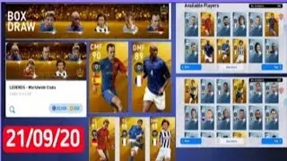 Upcoming Legend Box Draw | September 21 | pes2020mobile