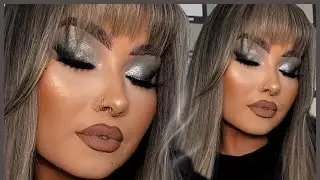 Smokey Series Day 2 🔥 Black + Silver Full Glam Smoke 🩶
