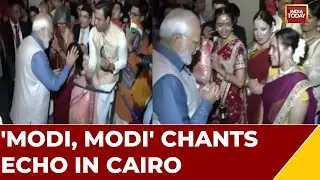 WATCH | Indian Community Welcomes Pm In Egypt With Songs, Chant 'Modi, Modi'