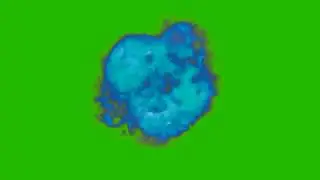 Blue explosion green screen
