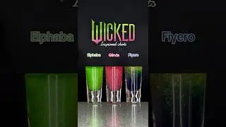 WICKED INSPIRED SHOTS 🩷💚🫧 #wicked #shots #cocktails