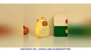 ABRW-Capybara Night Light Alarm Clock Nightlight With Digital Clock, Night Light Rechargeable Tablet