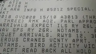 Reading the current ATIS information