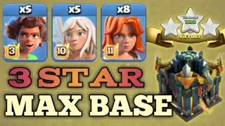 Th17 New Attack Strategy ! 5 Root Rider + 5 Healer + 8 Valkyrie ! Best Th17 Attack Strategy