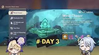 Genshin Impact 3.1 events  - Wind Chaser FREE 420 Primogems (Day 3)