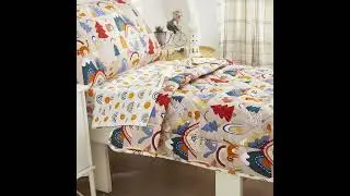 Brandream Rainbow Woodland Toddler Bedding Set  #babybedding#toddlerbedding #kidsroomdecor#brandream