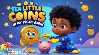 Ten Little Coins in My Piggy Bank Song | Fun Learning Kids Songs | Funrush Nursery Rhymes & Songs