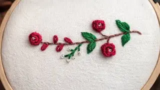 Unveil Rolled woven picot stitch | Easy Hand Embroidery Flower for Beginners#flowerembroidery