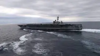 USS Abraham Lincoln High Speed Turn