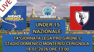 LIVE UNDER 15 ORE 🟥AUDACE CERIGNOLA ⚪️ 1|3🔵SAMBENEDETTESE 18-01-2026 🎙FABIO CRUDELE