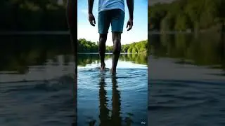Relaxing ASMR Walking on Water #asmr #viral #walk