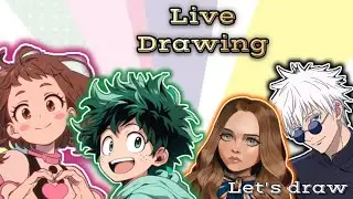 🔴 Live.Drawing your favorite charecter pt 2 And writing Subscriber's Names too...