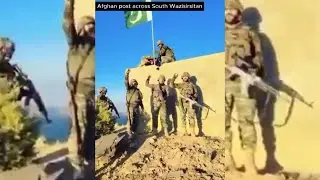 Pakistan Army hoists the Pakistani flag at a captured Afghan post