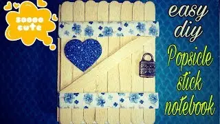 DIY Popsicle Stick Note Book || Popsicle stick crafts || easy diy