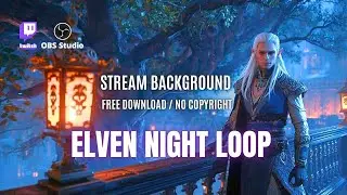 Elf Balcony at Night 🌙 Lantern Light & Cicadas | Fantasy Ambient Loop