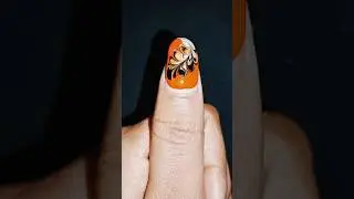 Easy Nail Art Design 💅✨️ #simplenails #trending #youtubeshorts #viral #easyartlover #tools 🧡🖤
