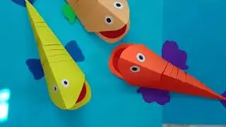 Paper craft   / 3D paper  fish making idea / puppet fish / DIY paper fish