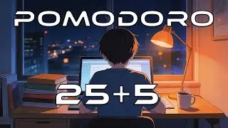 Pomodoro 25/5 Timer 🌃 3 Hours Lofi Night Study | Anime City Vibes