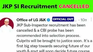 JKP SI New Recruitment 2022 || Notification Out : JKP SI New Recruitment 2022