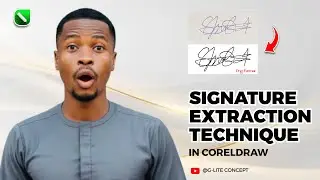 How to Extract a Signature to PNG in CorelDRAW | Clean Transparent Background Tutorial!