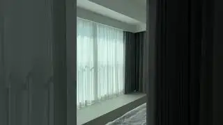 The combination of sheet curtains and linen curtains makes the bedroom more elegant. #home #curtains