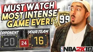 THE MOST INTENSE PARK GAME EVER! (MUST WATCH) 99 OVERALL GAMEPLAY in NBA2K18!