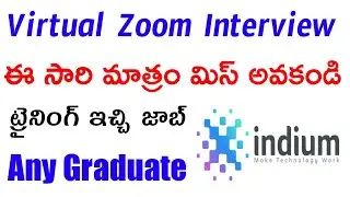 Virtual Zoom Interviews | Indium Software Hiring | Latest Jobs In Telugu