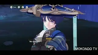 GENSHIN IMPACT 6.3 - ALBEDO AND WANDERER GOING INSIDE THE DOCTOR ENERGY FIELD CUTSCENE