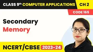 Secondary Memory - Memory in a Computer System | Class 9 Computer Applications Chapter 2