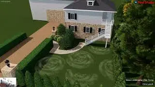 Beverly Farms Day Rendering with Mosiac Walkway with pencil Arborviataes