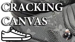 ASMR Canvas restoration on Louis Vuitton shoes