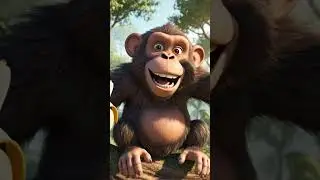 bundar ped par bet kar kela kha raha hai.#trending #cartoon #viral #monkey #nature #animation