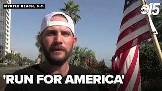 Man passes through SC on mission to cross all 50 states on foot