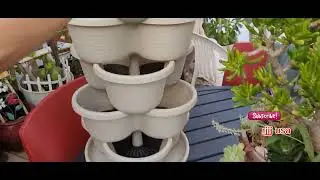 Unboxing 5 tiers stackable planters #asmr #unboxing #planter #backyardgardening  #5tierstackable